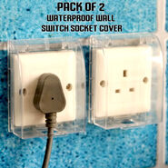 Pack of 2 Waterproof Wall Switch Socket Cover (AHS6)