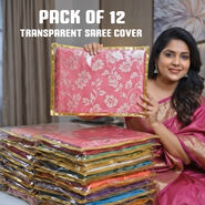 Pack of 12 Transparent Saree Cover (12SC)