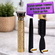Stylish Golden Trimmer With Free Beard Pen (PMTB)