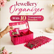 Jewellery Organizer With 10 Transparent Pouches (JWO1)