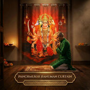 3D Printed Panchmukhi Hanuman Curtain (CU17)