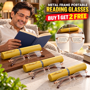 Metal Frame Portable Reading Glasses B1 G2 Free (3PRGM)