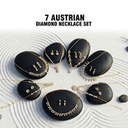 7 Austrian Diamond Necklace Set (7AUD3)