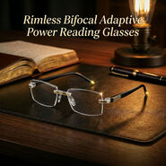 Rimless Bifocal Adaptive Power Reading Glasses (1BORG5)