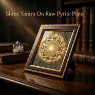 Shree Yantra On Raw Pyrite Frame (SJF2)