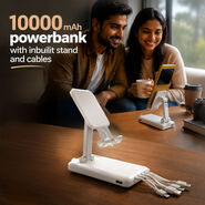 10000 MAh Powerbank With Inbuilt Stand And Cables (PB41)