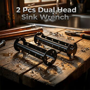2 Pcs Dual Head Sink Wrench (HT65)