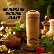 Blood Pressure Regularising Arjunsar Wooden Glass (NUTRA44)