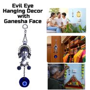Evil Eye Hanging Decor with Ganesha Face (DEG1)