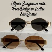 Men's Sunglasses with Free Designer Ladies Sunglasses (2SG8)