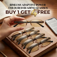 Rimless Adaptive Power Coloured Reading Glasses Buy 1 Get 4 Free (5OC1RG2)