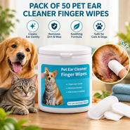 Pack of 50 Pet Ear Cleaner Fingure Wipes (PET8)