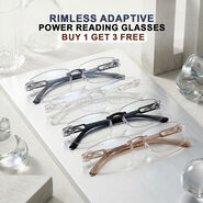 Rimless Adaptive Power Reading Glasses Buy 1 Get 3 Free (4ORG23)
