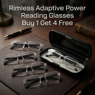 Rimless Adaptive Power Reading Glasses Buy 1 Get 4 Free (5ORG2)
