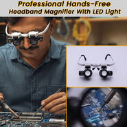 Professional Hands-Free Headband Magnifier With LED Light (HT152)