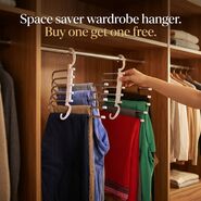 Space Saver Wardrobe Hanger Buy 1 Get 1 Free (PF32)