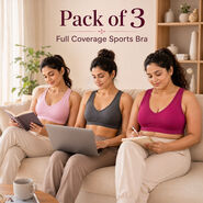 Pack of 3 Full Coverage Sports Bra (3FCB12)