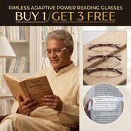 Rimless Adaptive Power Reading Glasses Buy 1 Get 3 Free (4ORG45)