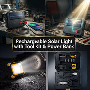 Rechargeable Solar Light With Tool Kit & Power Bank (HT197)