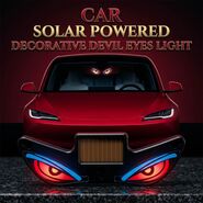 Car Solar Powered Decorative Devil Eyes Light (CAC4)