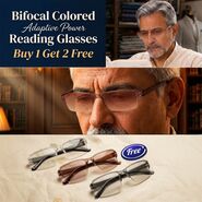 Bifocal Coloured Adaptive Power Reading Glasses Buy 1 Get 2 Free (3BOC6RG2)