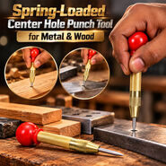 Spring-Loaded Center Hole Punch Tool For Metal & Wood (HT206)