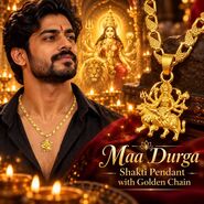 Maa Durga Shakti Pendant With Golden Chain (SJPN30)