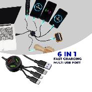 6 in 1 Fast Charging Multi USB Port (CDC3)