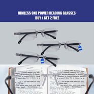 Rimless One Power Reading Glasses B1 G2 (2RG3)
