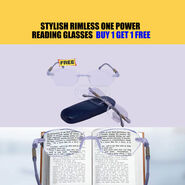 Stylish Rimless One Power reading Glasses B1 G1 Free (2RG4)