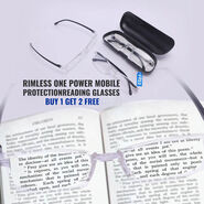 Rimless One Power Mobile Protection Reading Glasses Buy 1 Get 2 (3MPORG)