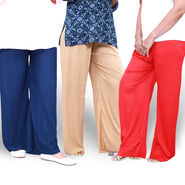 Daily Wear Comfort Free-Size Palazzos ? Pack of 3 (3WP)