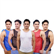 Pack of 5 Sleeveless Net Vest (5SL9)