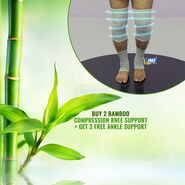 Buy 2 Bamboo Compression Knee Support + Get 2 Free Ankle Support (BKAS)