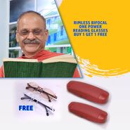 Rimless Bifocal One Power Reading Glasses B1G1 Free (BORG18)