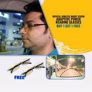 Bifocal Rimless Night Vision One Power Reading Glasses - Buy 1 Get 1 FREE (BORG23)