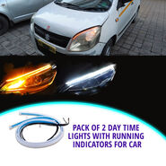 Pack of 2  Day Time Lights With Running Indicators For Car (DTC)