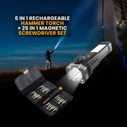 6 in 1 Hammer Torch with 25 in 1 Magnetic Screwdriver Set (HT33)