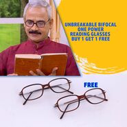 Unbreakable Bifocal One Power Reading Glasses - Buy 1 Get 1 FREE (UBORG21)
