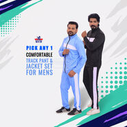 Pick Any 1 Comfortable Track Pant And Jacket Set For Mens (TPTJ1)
