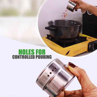 4 Pcs Stainless Steel Magnetic Spice Containers (4MSC1)