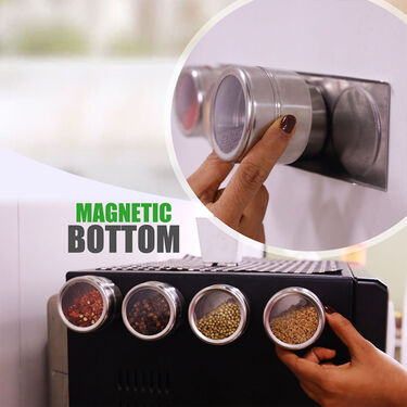 4 Pcs Stainless Steel Magnetic Spice Containers (4MSC1)