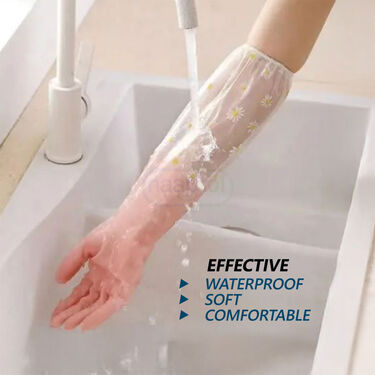 Reusable Long Elbow Laundry, Cleaning & Dishwashing Gloves