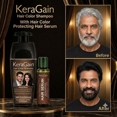 Keragain Hair Color Shampoo & Color Protecting Hair Serum