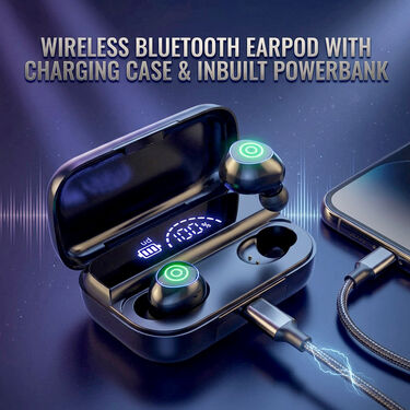 Wireless Bluetooth Earbuds With Inbuilt Screen (C-Type Charger) (M10)