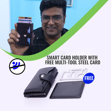 Smart Card Holder with Free Multi-tool Steel Card (AMW4)