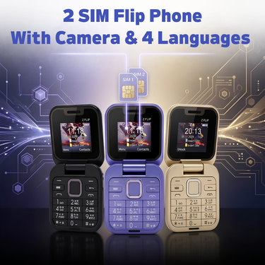2 Sim Flip Phone With Camera & 4 Languages (PMH1)