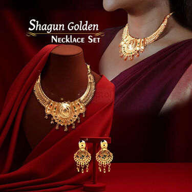 Shagun Golden Necklace Set (SGNS2)