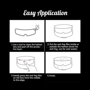 Bike Helmet Visor Anti Rain Film