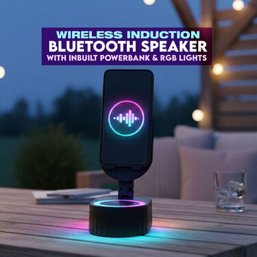Magic Wireless Induction Speaker With Phone Holder And RGB lights (BLS7)